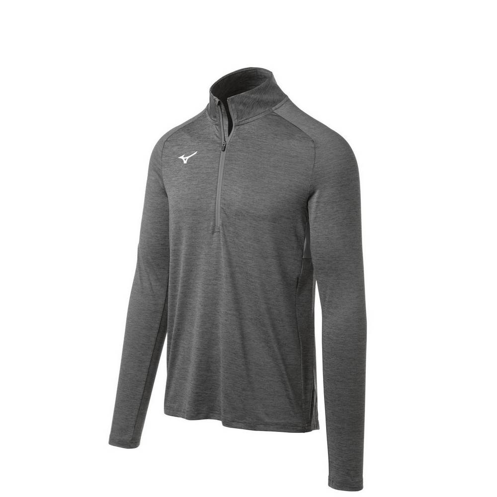 Pullover Mizuno Alpha 1/2 Zip Hombre Gris Ofertas SLGR-07659